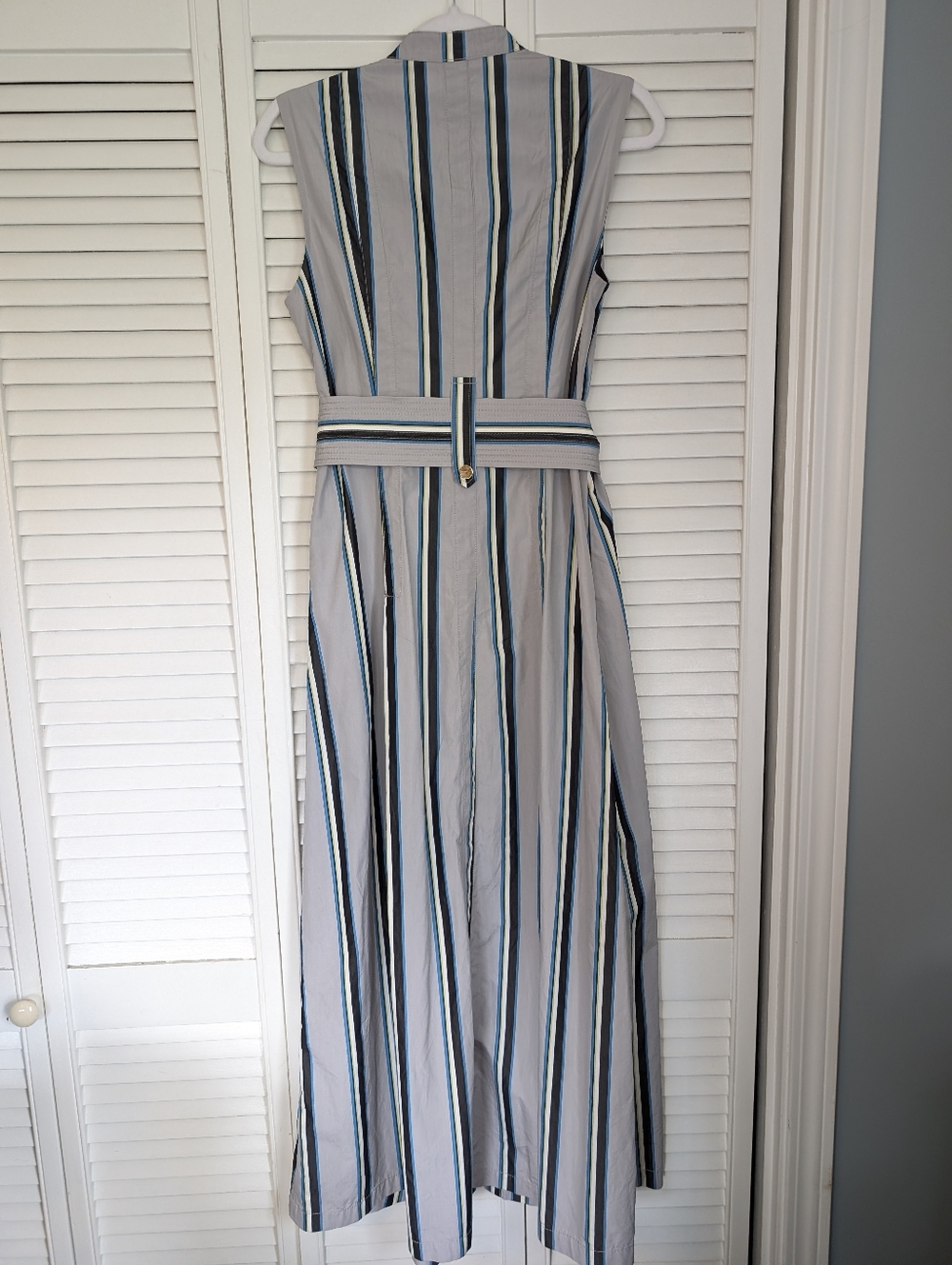 Diane von Furstenberg DVF Striped Belted Maxi Shirtdress – Size 8 – Like New - Picture 8 of 16